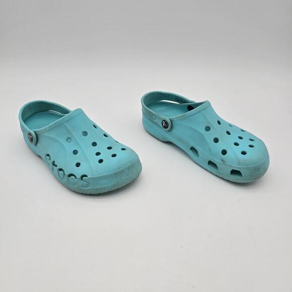 Crocs Sandals Womens 8 Light Blue Classic Slip On Clasic Clogs Summer Shoes - Picture 3 of 10